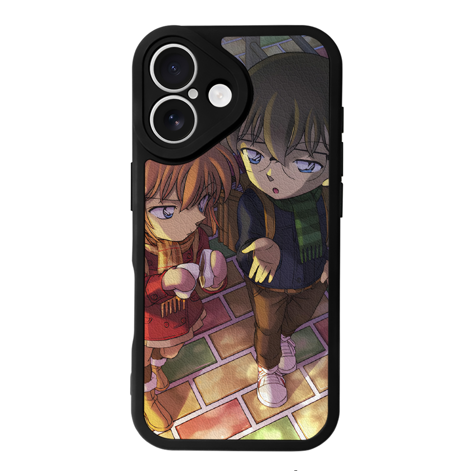 （画像用） 名探偵コナン Detective Conan 【iPhone 16シリーズ対応】シリコンスマホケース（レザー調） 材質：シリコン